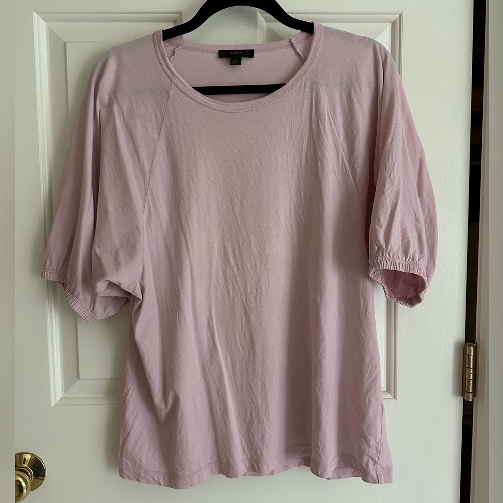 J. Crew Light Pink Short Sleeve Tee, large